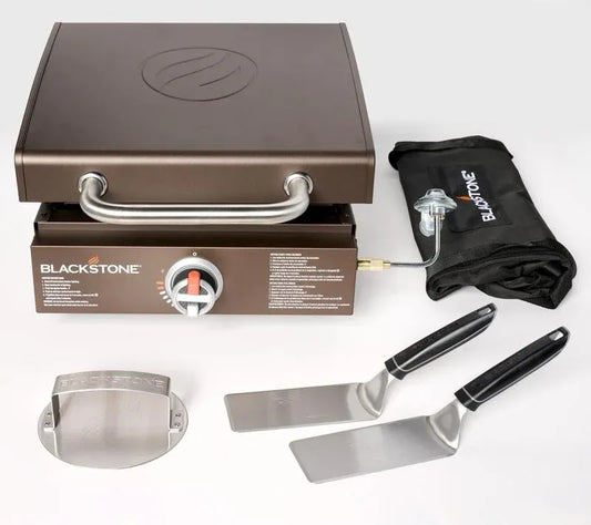 60K BTU Portable Flat Top Grill | 17" Cast Iron • Pro Outdoor Cooking