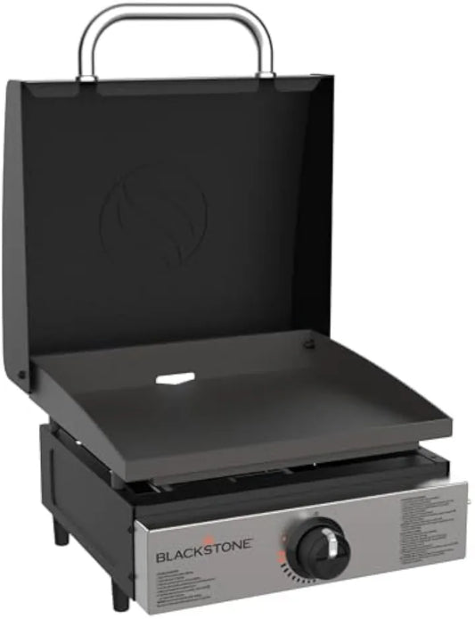 60K BTU Portable Flat Top Grill | 17" Cast Iron • Pro Outdoor Cooking